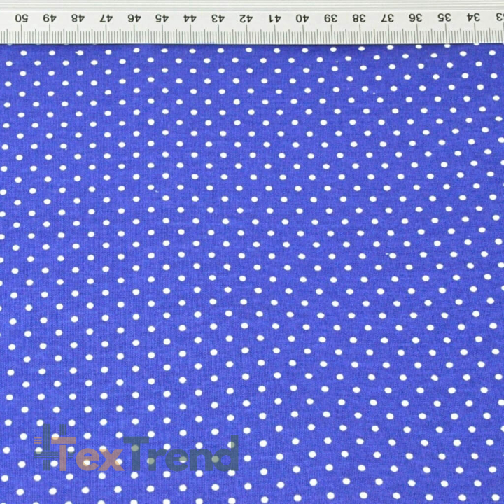 Baumwolle 100% Stecknadeln 2mm weiß auf marineblauem Hintergrund  