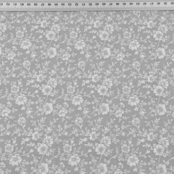 Baumwolle 100% Kletterpflanzen MINI weiß auf grauem Hintergrund  