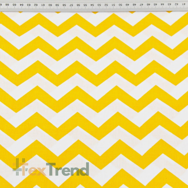 Baumwolle 100% Zickzack dunkelgelb  