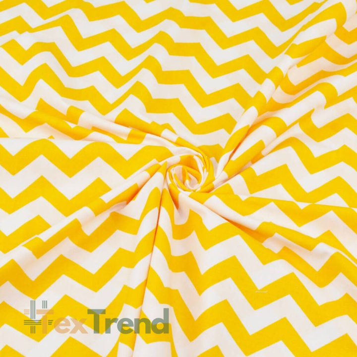Baumwolle 100% Zickzack dunkelgelb  
