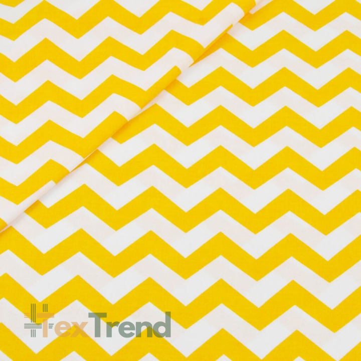 Baumwolle 100% Zickzack dunkelgelb  