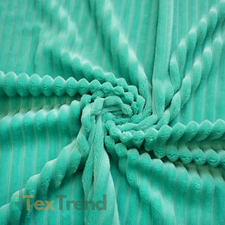 Minky Premium Streifen - meergrün (turquoise)  