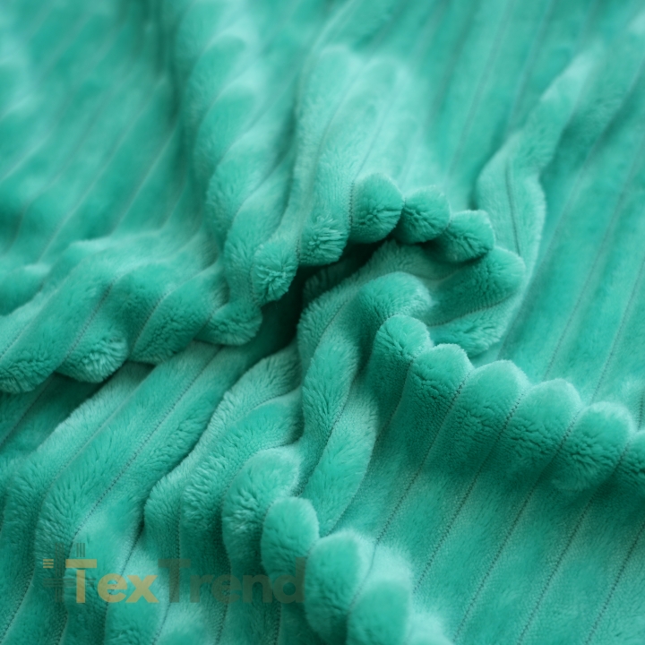 Minky Premium Streifen - meergrün (turquoise)  