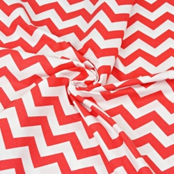 Baumwolle 100% Zickzack rot  