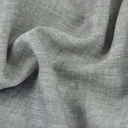 Leinen 100% Bekleidungsstoff melange grau Pfeffer und Salz - 125g  