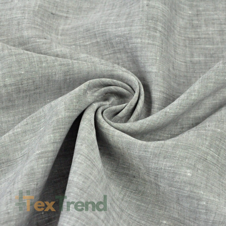 Leinen 100% Bekleidungsstoff melange grau Pfeffer und Salz - 125g  