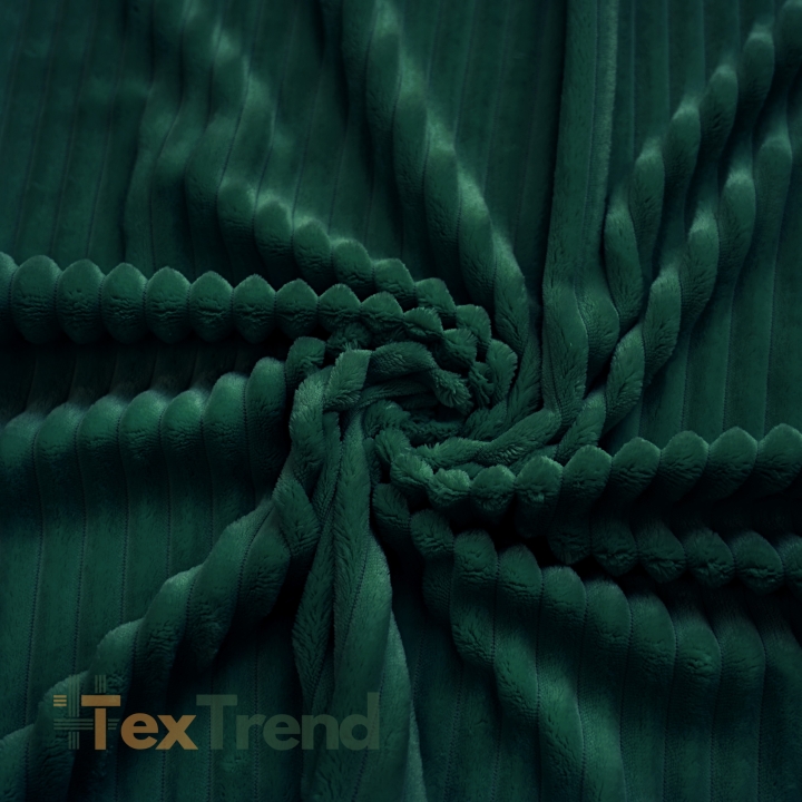 Minky Premium Streifen - Flaschengrün (green bottle)  