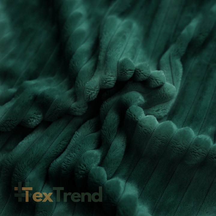 Minky Premium Streifen - Flaschengrün (green bottle)  