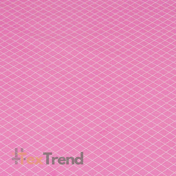 Baumwolle 100% Rauten weiß auf rosa Hintergrund  
