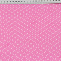 Baumwolle 100% Rauten weiß auf rosa Hintergrund  