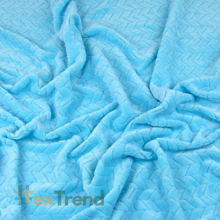 Minky Fischgrät Premium helltürkis  