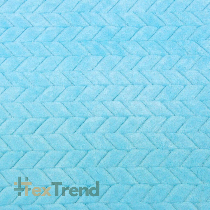 Minky Fischgrät Premium helltürkis  