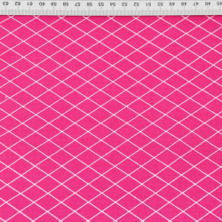 Baumwolle 100% Rauten weiß auf amaranthfarbenem Hintergrund  