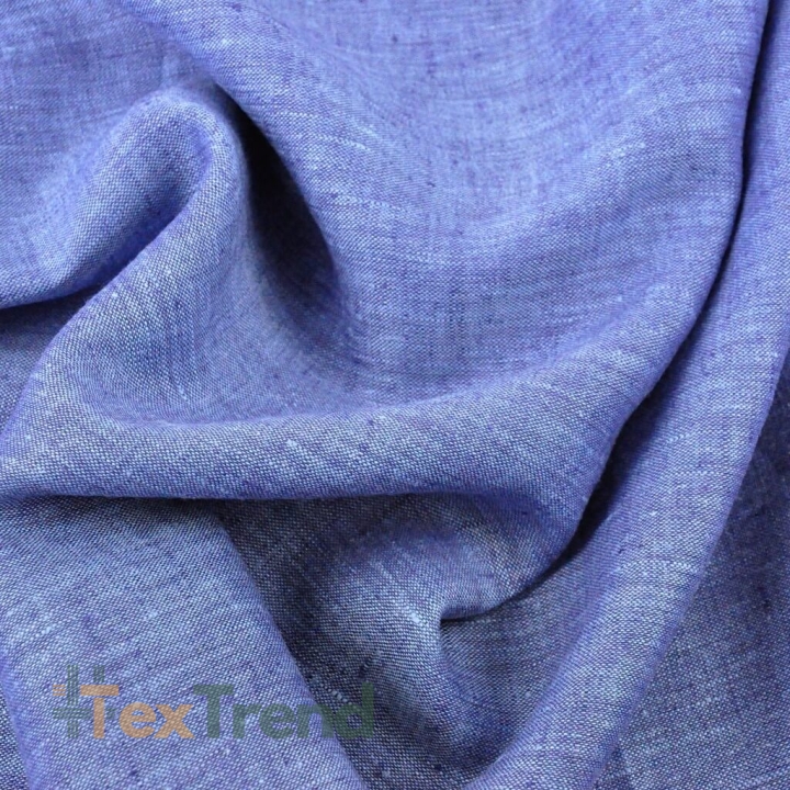 Leinen 100% Bekleidungs- und Bettwäsche blau-lila melange - 185g  