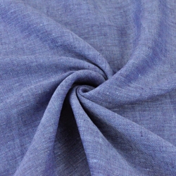 Leinen 100% Bekleidungs- und Bettwäsche blau-lila melange - 185g  