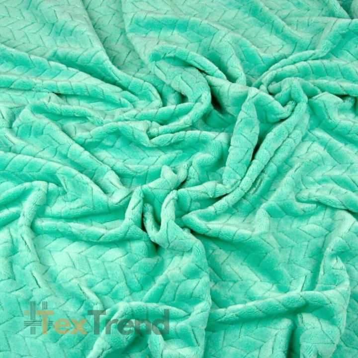 Minky Fischgrät Premium mintgrün  