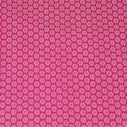 Baumwolle 100% Blümchen weiß auf amaranthfarbenem Hintergrund  