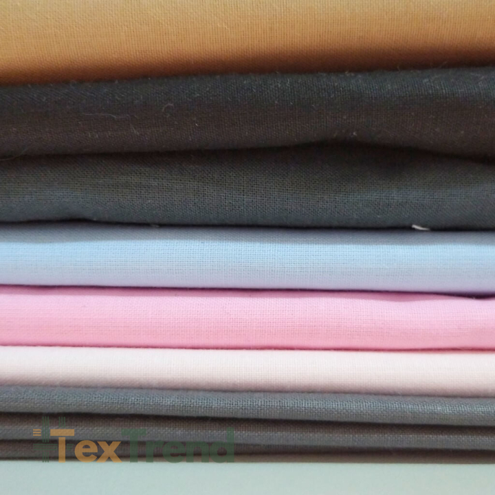 Stoffreste einfarbige Baumwolle, Endstücke - 1kg  