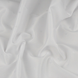 Tischdeckenstoff fleckenabweisend weiß - Punktmuster  