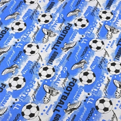 Baumwolle 100% Fußball auf blauem Hintergrund  
