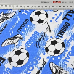 Baumwolle 100% Fußball auf blauem Hintergrund  