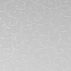 Tischdeckenstoff fleckenabweisend weiß - Ornamentmuster  