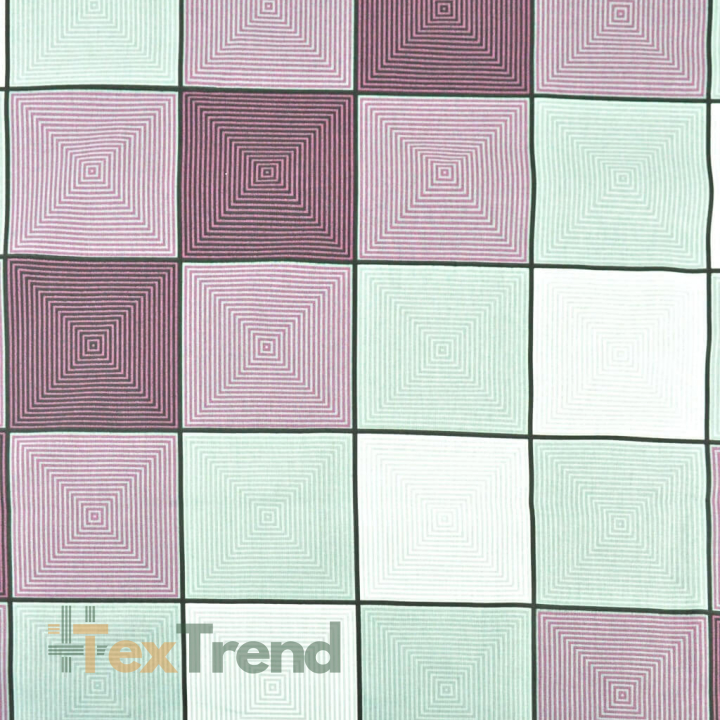 Baumwolle 100% 3D Karomuster lila-grau  