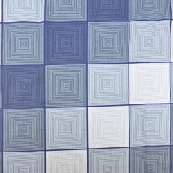 Baumwolle 100% 3D Karomuster blau-grau  