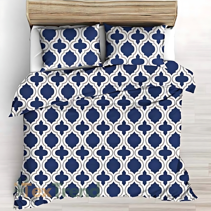 Baumwolle 100% Marokkanisches Mosaik marineblau - 220cm  
