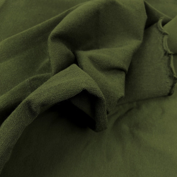 Sweatstoff Loop - einfarbig dunkles Olivgrün - 280g  