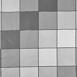 Baumwolle 100% 3D Karomuster weiß-grau  