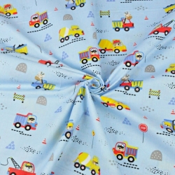 Baumwolle 100% Bau-Bären auf blauem Hintergrund  