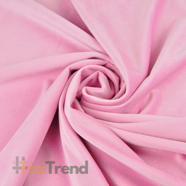 Velours glatt hellrosa (Candy Pink)  