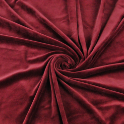 Baumwollvelours für Bekleidung - bordeauxfarben  