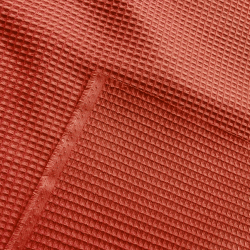 Baumwoll-Waffel ziegelrot  