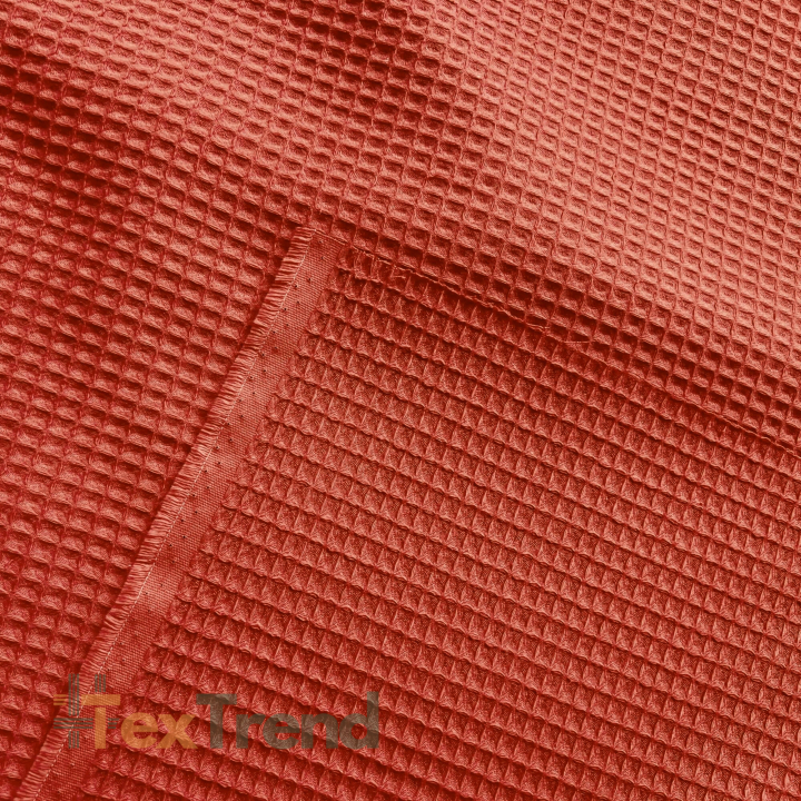 Baumwoll-Waffel ziegelrot  