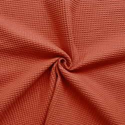 Baumwoll-Waffel ziegelrot  