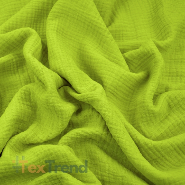 Baumwolle Musselin Double Gauze grün Apfel (Apple Green)  