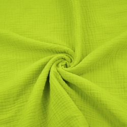 Baumwolle Musselin Double Gauze grün Apfel (Apple Green)  