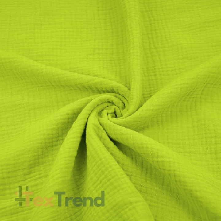 Baumwolle Musselin Double Gauze grün Apfel (Apple Green)  