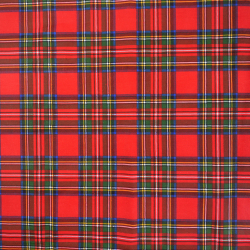 Baumwolle 100% schottisches Weihnachtsmuster rot-blau  