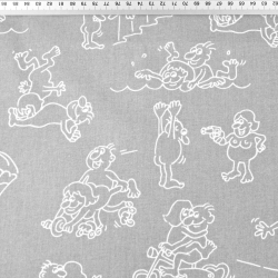 Baumwolle 100% Kamasutra weiß auf grauem Hintergrund  