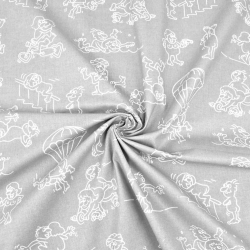 Baumwolle 100% Kamasutra weiß auf grauem Hintergrund  