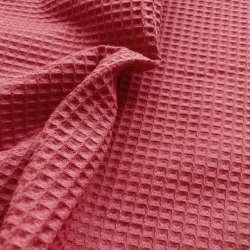 Baumwoll-Waffel - rosa marsala  