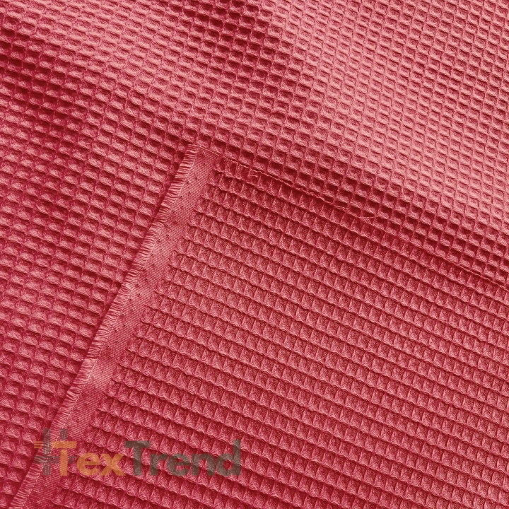 Baumwoll-Waffel - rosa marsala  