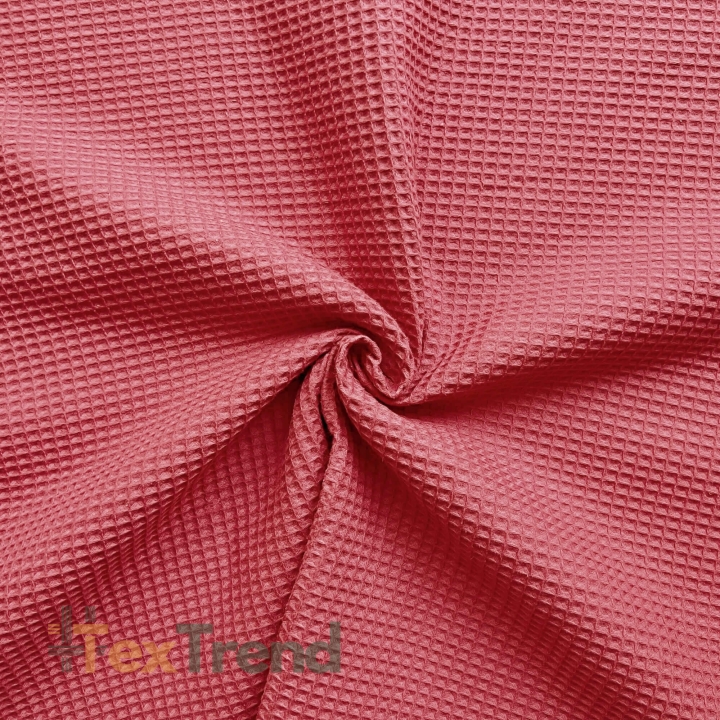 Baumwoll-Waffel - rosa marsala  