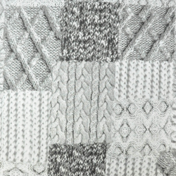 100% Baumwolle Karomuster in Weiß-Grau  