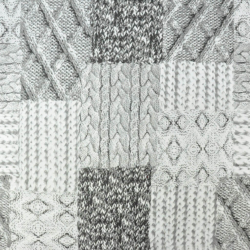 100% Baumwolle Karomuster in Weiß-Grau  