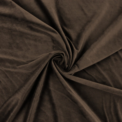 Samt Vorhangstoff - tiefbraun  