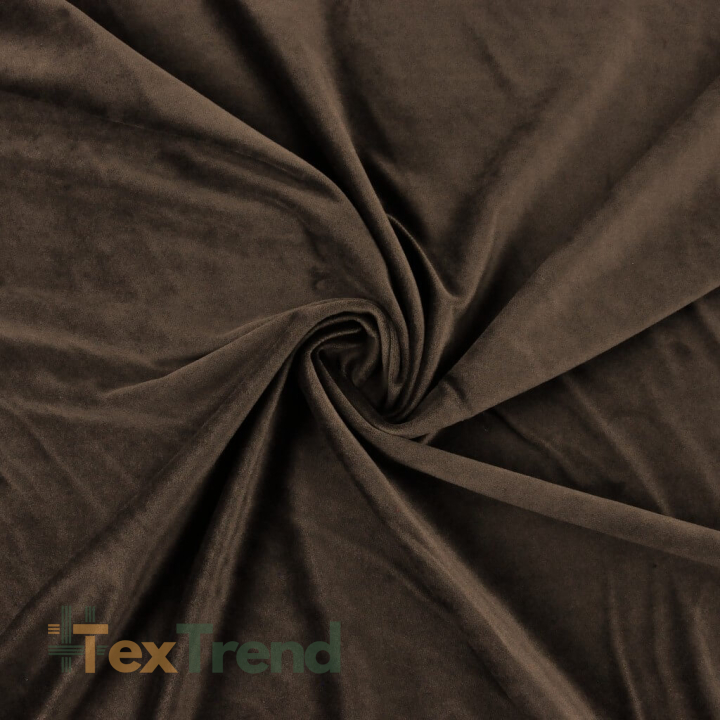 Samt Vorhangstoff - tiefbraun  